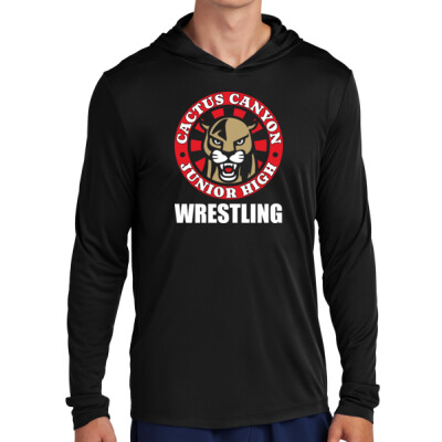 Adult Drifit Long Sleeve Hooded Shirt Thumbnail